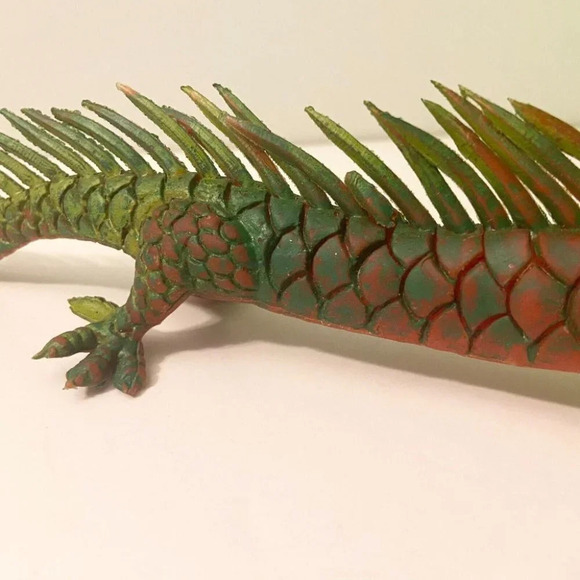 Vintage Rubber Dragon Jiggler Hong Kong 12 Inch Rubbery Toy Figure Broken Tail - Picture 15 of 16